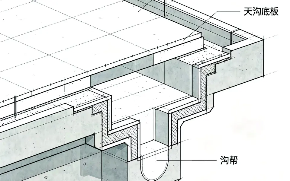 乡墅帮正常天沟排水屋面施工工艺客户工艺图